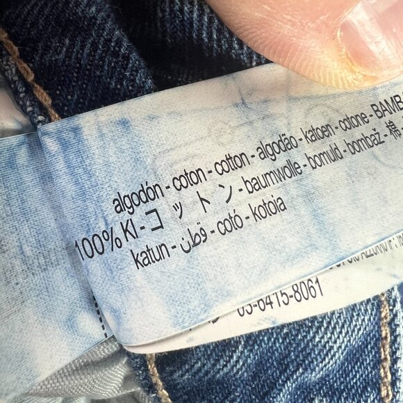 Zara Jeans Women's 31x33* High Rise Wide Leg Blue Faded Cotton Denim Tag 8 - Picture 8 of 16
